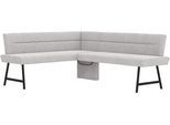 Eckbank OTTO HOME "Sava", grau (hellgrau (aulla 85)), B:211cm H:84cm, 100% rPES, Sitzbänke, Eckbank, mit Wellenfederung im Sitz