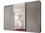 Schwebetürenschrank STAUD "Sonate Lucca mit Spiegel, Made in Germany", saphirglas, B:280cm H:222cm T:68cm, Holzwerkstoff, Schränke, Schwebetürenschrank, Mit vier verschiedenen Ausstattungsvarianten