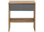 Nachttisch HOME AFFAIRE "Cavan", grau (anthrazit, natur, natur), B:60cm H:65,5cm T:42cm, Tische, Nachttisch, passend zur Boxspringbett-Serie Cavan
