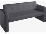 Sitzbank EXXPO - SOFA FASHION "Barista Küchensofa, kompakte Stellmaße, Sitzhöhe 49cm", grau (anthrazit), B:182cm H:82cm T:68cm, Carabu (50%Polyester, 35%Polyacryl, 15%Polyamid), Sitzbänke, Sitzbank, mit Rückenlehne