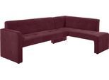 Essbank EXXPO - SOFA FASHION "Barista, bequem und elegant, hohe Bodenfreiheit", rot (cognac), B:245cm H:83cm T:159cm, Luxus-Microfaser (100% Polyester), Sitzbänke, Essbank, Eckbank Barista bequem und elegant, hochwertige Detailverarbeitung