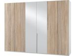 Kleiderschrank WIMEX "New York", weiß (weiß, front struktureichefarben hell), B:270cm H:208cm T:58cm, Schränke, Kleiderschrank