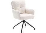 Esszimmerstuhl HOME AFFAIRE "Valldemossa", beige, B:60cm H:92cm T:67cm, Stühle, Esszimmerstuhl, pflegeleichter Boucle Bezug, mit schwarzen Metallbeinen, Breite 60 cm