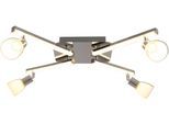 NÄVE LED Deckenleuchte "Ibiza", grau (chromfarben), 8, H: 22cm, 1 Stk., Leuchten, 4x4.3W+4x 4W = 33.2W 3000K; 4x 344lm+4 320lm = 2656lm 20,000h Energy, LED Deckenleuchte