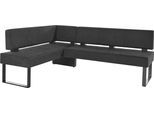 Eckbank OTTO HOME "Oliver mit Metallgestell, Küchenbank", schwarz (schwarz, schwarz), B:200cm H:89cm T:160cm, Holzwerkstoff, Massivholz, Polyester, Sitzbänke, Eckbank, verschiedene Bezüge Cord Esszimmerbank OTTOs Choice