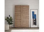 Mehrzweckschrank HOME AFFAIRE "Jupiter, Höhe 193 cm, Stauraumschrank 2 Türen - Soft Closing", braun (mercure nb holzstruktur), B:121cm H:193cm T:44cm, Schränke, Mehrzweckschrank, Highboard, moderne Griffblende, FSC, cleveres Stauraumkonzept