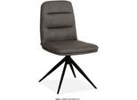 Esszimmerstuhl OMG DESIGN "Giza", anthrazit, schwarz, anthrazit, B:48cm H:88cm T:63cm, Polyester, Stühle, Esszimmerstuhl, Drehstuhl mit auto-return, pflegeleichter Bezug