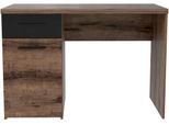 Kinderschreibtisch FORTE "Jacky", braun (schlammeichefarben, schwarzeichefarben), B:110cm H:76cm T:53cm, Tische, Kinderschreibtisch, mit 1 Schubkasten