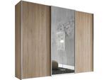 Schwebetürenschrank STAUD "Sinfonie Plus, edles Design in hochwertiger Qualität, Made in Germany", braun (sonoma eiche), B:298cm H:240cm T:68cm, Holzwerkstoff, Schränke, Schwebetürenschrank, Mit Spiegeltür und vier verschiedenen Ausstattungsvarianten