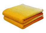 Handtücher DYCKHOFF "Colori", gelb, B:50cm L:100cm, Walkfrottee, Obermaterial: 100% Baumwolle, Handtücher, Handtücher, 2x Handtücher, aus 100% Bio Baumwolle, 450 g/m²