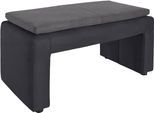Polsterhocker EXXPO - SOFA FASHION, schwarz (schwarz, grau), B:100cm H:51cm T:52cm, Strukturstoff (88%Polyester, 12% Nylon);Luxus-Microfaser (Zusammensetzung: 10% Baumwolle, 90% Polyester), Hocker, Polsterhocker, Breite 100 cm