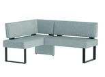 Eckbank OTTO HOME "Oliver mit Metallgestell, Küchenbank", blau (hellblau (castello 8624), schwarz), B:200cm H:89cm T:160cm, Holzwerkstoff, Massivholz, Polyester, Sitzbänke, Eckbank, verschiedene Bezüge Cord Esszimmerbank OTTOs Choice