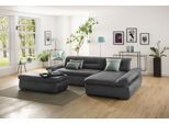 Ecksofa HOME AFFAIRE "Avesa L-Form", grau (anthrazit), B:300cm H:80cm T:172cm, 100% Polyester, Sofas, Ecksofa, Wahlweise mit Armteilvertsellung und Bettfunktion, B/T/H: 300/172/80cm