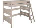 Spielbett PAIDI "TIAGO in verschiedenen Größen und Farben, Hochbett mit Leiter", beige (cashmere, beige, cashmere, beige, cashmere, beige), B:183,8cm H:180,6cm L:210,4cm, Betten, Spielbett, Rausfallschutz, geprüfte Sicherheit, umbaubares Bett mit Massivholz