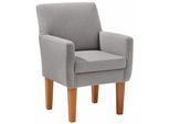 Sessel HOME AFFAIRE "Fehmarn", grau, B:66cm H:96cm T:71cm, Strukturstoff (Zusammensetzung: 100% Polyester), Sessel, Sessel, komfortable Sitzhöhe von 54 cm, in 3 verschiedenen Bezugsqualitäten