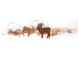 Dekoobjekt "Weihnachtsdeko", rosa (roségoldfarben), MYFLAIR MÖBEL & ACCESSOIRES, Dekofiguren, LED-Lichterkette mit Rentieren, mit 10 LEDs, Länge ca. 150 cm, Dekoobjekt