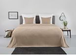 Tagesdecke OTTO HOME "Greta", beige, B:150cm L:250cm, Baumwolle, Tagesdecken, Tagesdecke, in Waffelpiqué Optik, viele Farben erhältlich, Decke ab 140 x 200 cm
