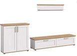 Wohnwand HOME AFFAIRE "Cosenza", sibu lärche nachbildung, B:260cm H:151cm T:40cm, Kastenmöbel-Sets, Wohnwand, Cosenza, Breite: 260 cm, Highboard, Lowboard, Wandboard