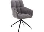 Drehstuhl HOME AFFAIRE, grau (grau, schwarz, anthrazit), B:61cm H:90cm T:66cm, Metall, Stühle, Drehstuhl