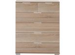 Schubkastenkommode WIMEX "Easy", braun (struktureichefarben hell), B:82cm H:102cm T:41cm, Sideboards, Schubkastenkommode