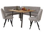 Eckbankgruppe OTTO HOME "Mily Essecke, Sitzgruppe, Eckbankgruppe, Küchenbankgruppe", grau (taupe grau, schwarz), B:205cm H:89cm T:164cm, Sitzmöbel-Sets, Eckbankgruppe, BESTSELLER