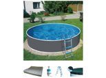 Rundpool MY POOL BWT "HYPE 2", grau, H:90cm Ø:300cm, Schwimmbecken, Rundpool, in verschiedenen Größen