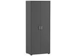 Aktenschrank WELLTIME "Baku", grau (anthrazit), B:65,1cm H:163,6cm T:41cm, FSC-zertifizierter Holzwerkstoff, Schränke, Aktenschrank, Stauraumschrank, 65x163 cm, Türen mit Soft-Close-Funktion