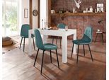 Essgruppe OTTO HOME, blau (weiß, blau), B:120cm, Sitzmöbel-Sets, Essgruppe, mit Esstisch 120 cm breit