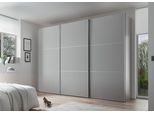 Schwebetürenschrank STAUD "Includo, kurze Lieferzeit: "Premium Variante in Weiß in 249cm Breite", grau (dekor saphir), B:280cm H:222cm T:68cm, Holzwerkstoff, Schränke, Schwebetürenschrank