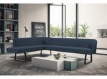 Eckbank EXXPO - SOFA FASHION "Americano", blau (denim), B:270cm H:83cm T:197cm, Sitzbänke, Eckbank, mit Keder und Metallfüßen, Bezug in verschiedenen Qualitäten