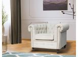 Chesterfield-Sessel HOME AFFAIRE "Aarburg Sessel", beige, B:98cm H:77cm T:87cm, 100% Polyester, Sessel, Chesterfield-Sessel, aufwändige Knopfheftung und Ziernägel im Chesterfield-Design