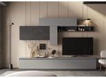 Wohnwand HOME AFFAIRE "Infinity, 7tlg. Breite 276 cm, Höhe variabel, Schrankwand, Anbauwand", grau (steingrau (ardesia), bleigrau (piombo)), B:276cm H:180cm T:40cm, Holzwerkstoff, Kastenmöbel-Sets, Wohnwand, (2x Lowboard, 2x Hängeschrank, 2x Hängewürfel, Wandregal)