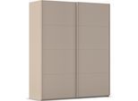 Schwebetürenschrank RAUCH "Kleiderschrank Schrank Garderobe Schlafzimmerschrank SCALE-FYRA", grau (fango, griffleisten fango), B:181cm H:223cm T:68cm, Holzwerkstoff, Schränke, Schwebetürenschrank, edle viergeteilte Türen viele Farben und Griff-Farben MADE IN GERMANY