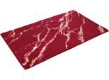 Badematte VOSSEN "»Marble«", rot (rubin), H:16mm, Polyacryl, Badematten, Badematte