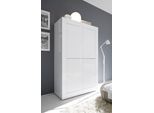 Highboard HOME AFFAIRE "Basic Höhe 162 cm, Breite 102 cm, Kommode 4 Türen, Hochkommode", weiß (weiß hochglanz lack), B:102cm H:162cm T:43cm, Sideboards, Highboard, Metallgriff, moderne Rahmenoptik, viel Stauraum, Farbauswahl