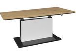 Couchtisch MÄUSBACHER "Faro", ice weiß supermatt, asteiche, ice weiß supermatt, asteiche, B/H/T: 110cm x 67cm x 60cm, Tische, Couchtisch, Faro Couchtisch, höhenverstellbar von 48-67 cm, Breite 110 cm