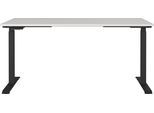 Schreibtisch GERMANIA "GW-Agenda elektrisch höhenverstellbar (72-120 cm)", schwarz (lichtgrau, schwarz, schwarz, lichtgrau), B:160cm H:120cm T:80cm, Tische, Schreibtisch, mit Memory-Funktion & USB-Ladestation, verschiedenen Breiten