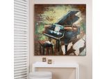 Metallbild CASABLANCA BY GILDE "Bild quadratisch Grand Piano schwarz H. 100 cm", farbe bild(er): schwarz, B:100cm H:100cm T:5cm, Metall, Bilder, Metallbild