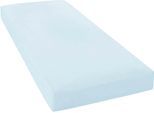 Spannbettlaken JANINE "MAKO-FEINJERSEY 5007", blau (hellblau), L:200cm, Mako-Jersey, Obermaterial: 100% Baumwolle, Bettlaken, Spannbettlaken, aus 100% Baumwolle, für Matratzen bis 26 cm Höhe