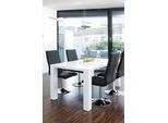 Essgruppe SALESFEVER "Luton - Stilvoller Esstisch inkl. Stühle", schwarz, Sitzmöbel-Sets, Essgruppe