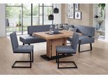 Essgruppe K+W KOMFORT & WOHNEN "Spider II", blau (ocean 52), H:88cm T:50cm, Sitzmöbel-Sets, Essgruppe, langer Schenkel wahweise in 2 Breiten, 2 Freischwinger, 1 Tisch