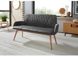 Sitzbank OTTO HOME "Brest", schwarz (schwarz, natur), B:160cm H:88cm T:60cm, Sitzbänke, Sitzbank, Schuhbank, Garderobenbank, Bank Breite 160 cm