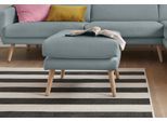 Hocker OTTO HOME "Bille", grün (mint), B:58cm H:45cm T:58cm, Struktur (100% Polyester);Struktur fein (100% Polyester);Samtoptik (100% Polyester);Luxus-Microfaser weich (100% Polyester), Hocker, Hocker, mit Eiche-Beinen, Design by Morten Georgsen