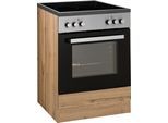 Herdumbauschrank KOCHSTATION "KS-Colmar", braun (wotaneiche), B:60cm H:85cm T:60cm, Holzwerkstoff, Schränke, Herdumbauschrank, 60 cm, geeignet für Herd-Set