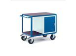Schwerlast-Werkstattwagen mit Stahlschrank, 1000 x 700 mm, Tragkraft 1000 kg