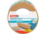 tesa® Doppelseitiges Klebeband Universal, 25 m x 50 mm, weiß, 6 Rollen