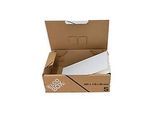 Elco Versandverpackung mit Steckverschluss, Wellpappe 1‑wellig, Innenmass 250 x 175 x 80 mm, FSC Mix, braun/schwarz/weiss