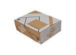 Elco Versandverpackung mit Steckverschluss, Wellpappe 1‑wellig, Innenmass 325 x 240 x 105 mm, FSC Mix, braun/schwarz/weiss, 20 St.