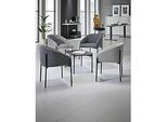 Sessel meet by Paperflow MILO, gepolstert, B 470 x T 450 x H 450 mm, Stoff und Stahl, grau/mattschwarz