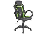 Carryhome Gamingstuhl, Grün, Schwarz, Metall, Kunststoff, Textil, Drehkreuz, 61x110-120x63 cm, Kinder- & Jugendzimmer, Jugendmöbel, Gamingstühle